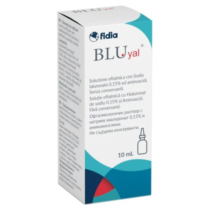Blu Yal A Free Collirio Soluzione Oftalmica Isotonica 10 ml Blu Yal A Free Collirio Soluzione Oftalmica Isotonica 10 ml