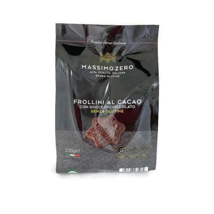Well Food Massimo Zero Frollini al Cacao con Gocce di Cioccolato Senza Glutine