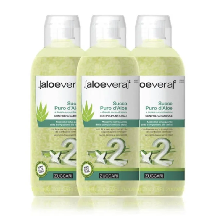 Zuccari Kit 3 Bottiglie Aloe Vera + 1 Libro Aloe