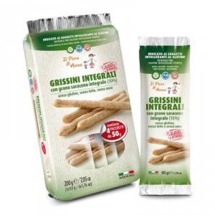 Il Pane di Anna Grissini Integrali senza glutine latte e uova 200 g