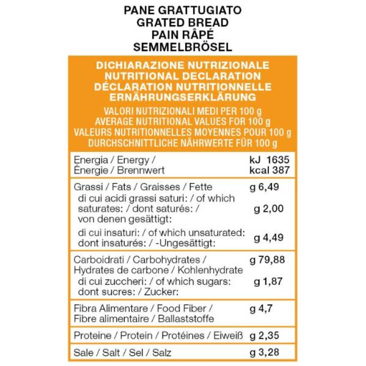 Il Pane di Anna Pane Grattuggiato senza glutine latte e uova 500 g