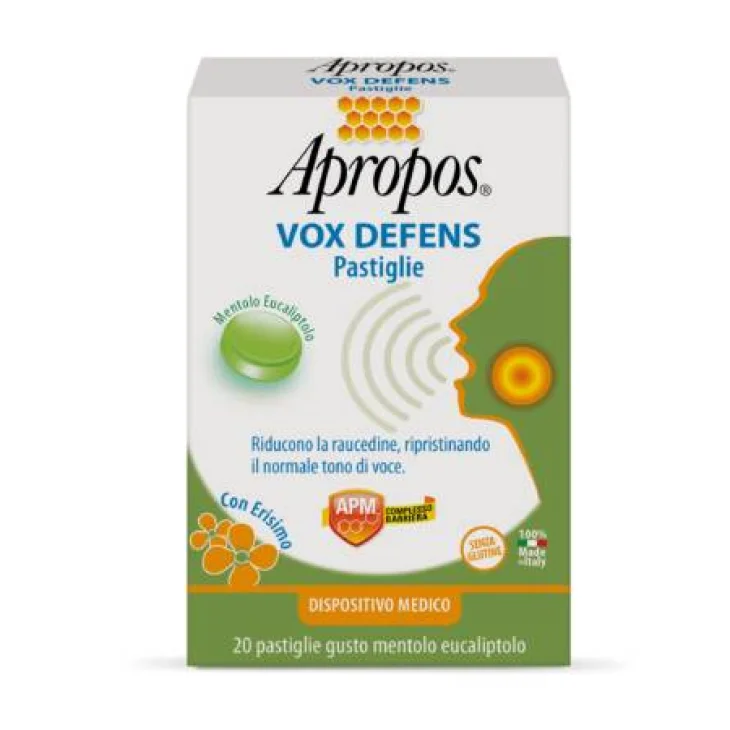 Apropos Vox Defens Pastiglie Contro la Raucedine Gusto Mentolo ed Eucalipto