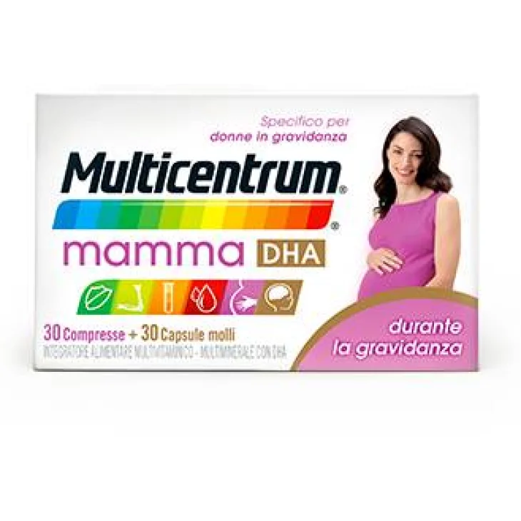 Multicentrum Mamma DHA Integratore Mamma 30 compresse e 30 capsule molli