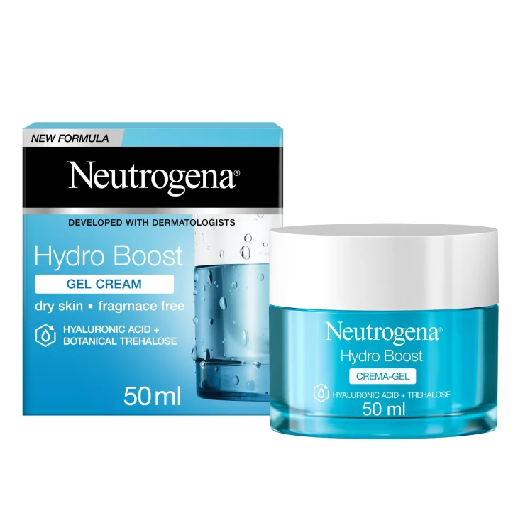 Neutrogena Hydro Boost Crema Viso Gel Acido Ialuronico Idratante Pelle Secca e Sensibili 50 ml
