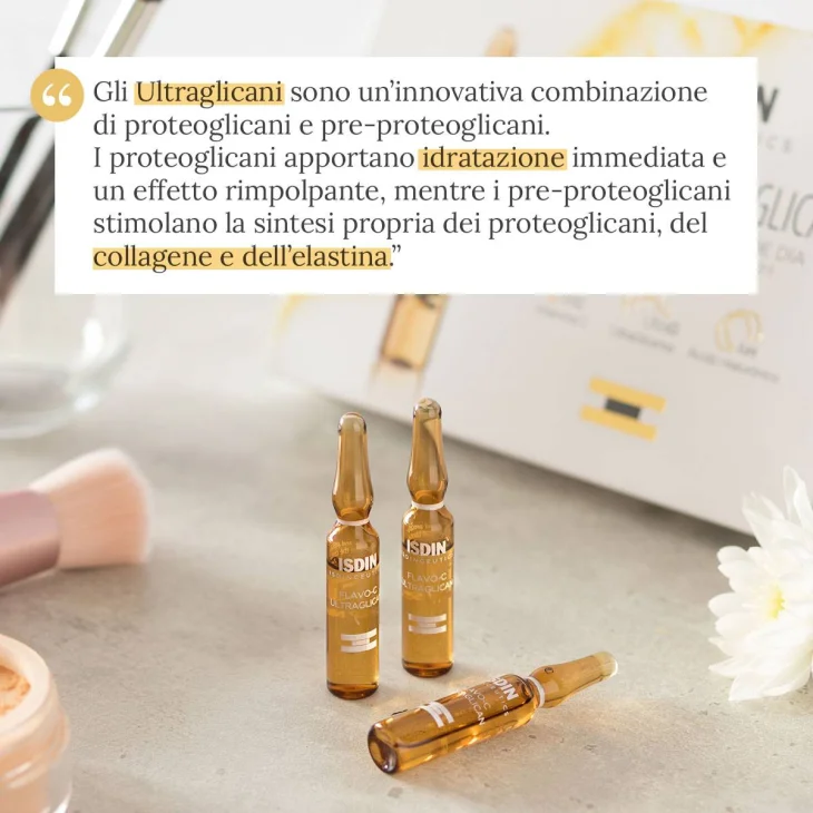 Isdin Isdinceutics Flavo C Ultraglican Siero Viso Idratante Giorno 10 Fiale