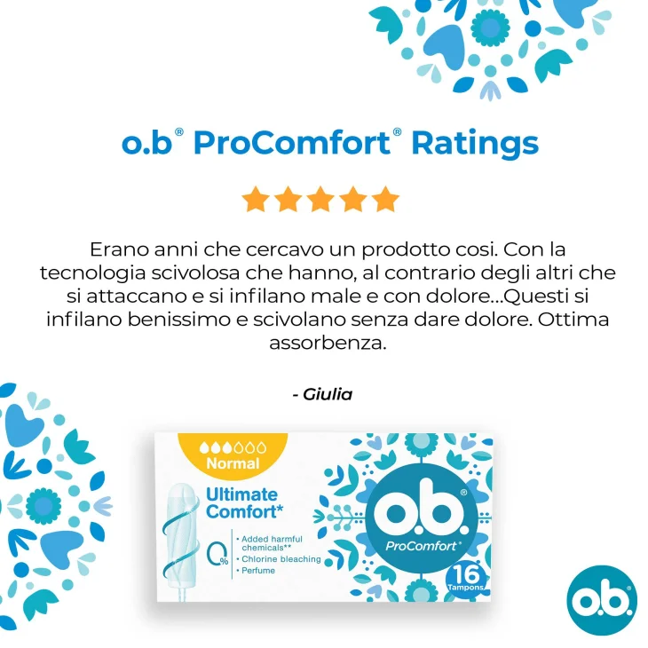 OB ProComfort Normal Assorbenti Interni 16 Pezzi