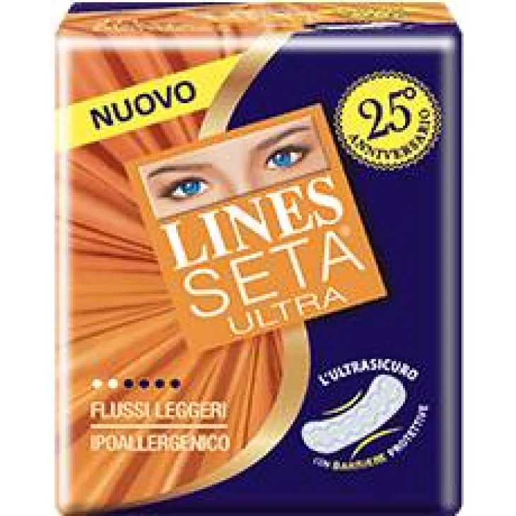 Lines Seta Ultra Flussi Leggeri Assorbenti 16 pezzi