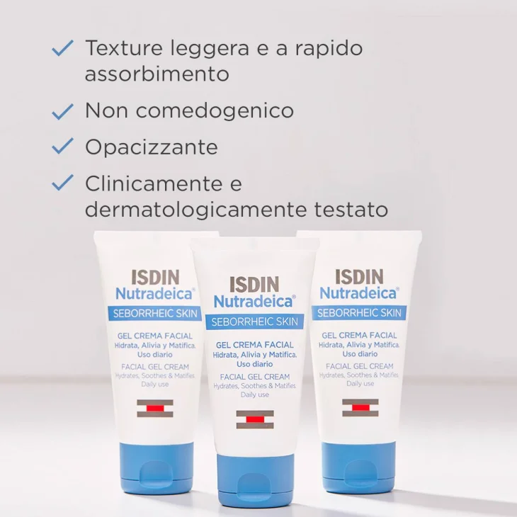 Isdin Nutradeica Gel crema Viso Pelle a Tendenza Seborroica 50 ml