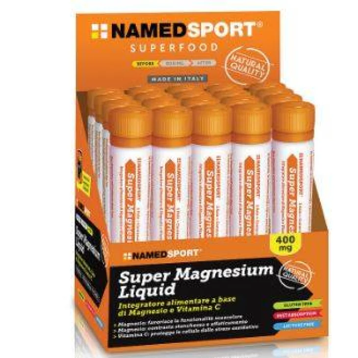 Named Sport Super Magnesium Liquid Integratore di Vitamine e Sali Minerali in Fiala 25 ml
