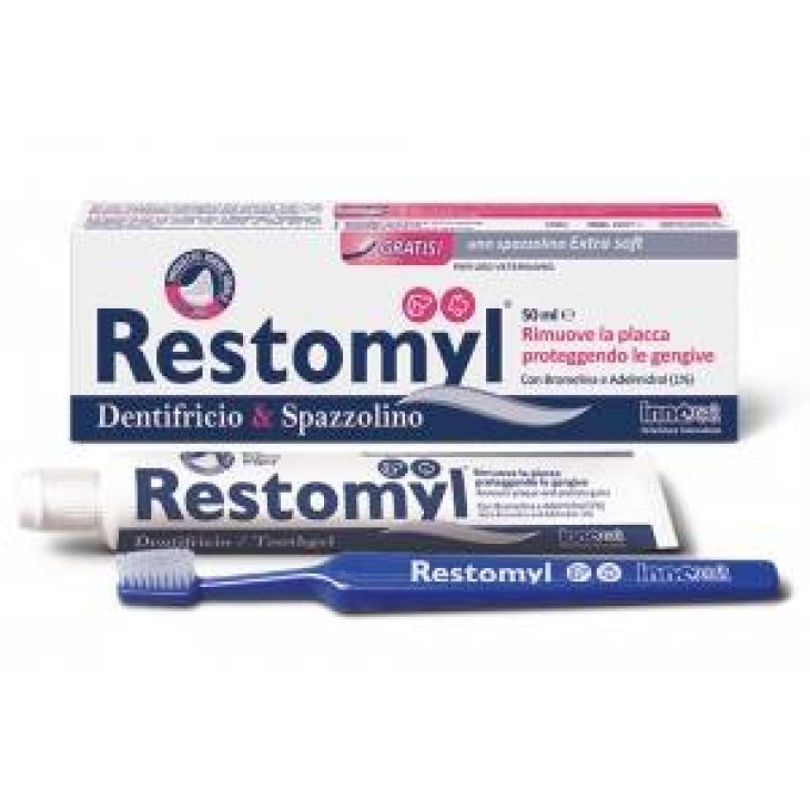 Innovet Restomyl Dentifricio e Spazzolino Extrasoft  per Cani e Gatti