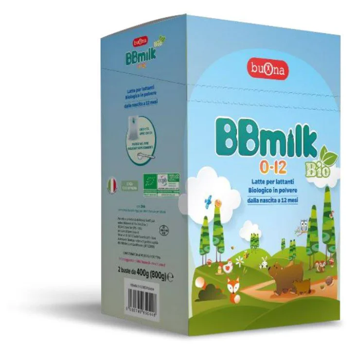 BBMilk 0-12 Latte Biologico in Polvere per Bambini 800 g