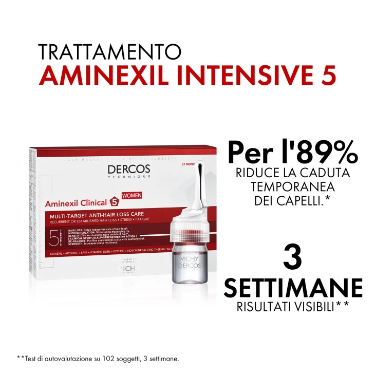 Vichy Dercos Aminexil Clinical 5 Donna Trattamento Anticaduta 21 fiale
