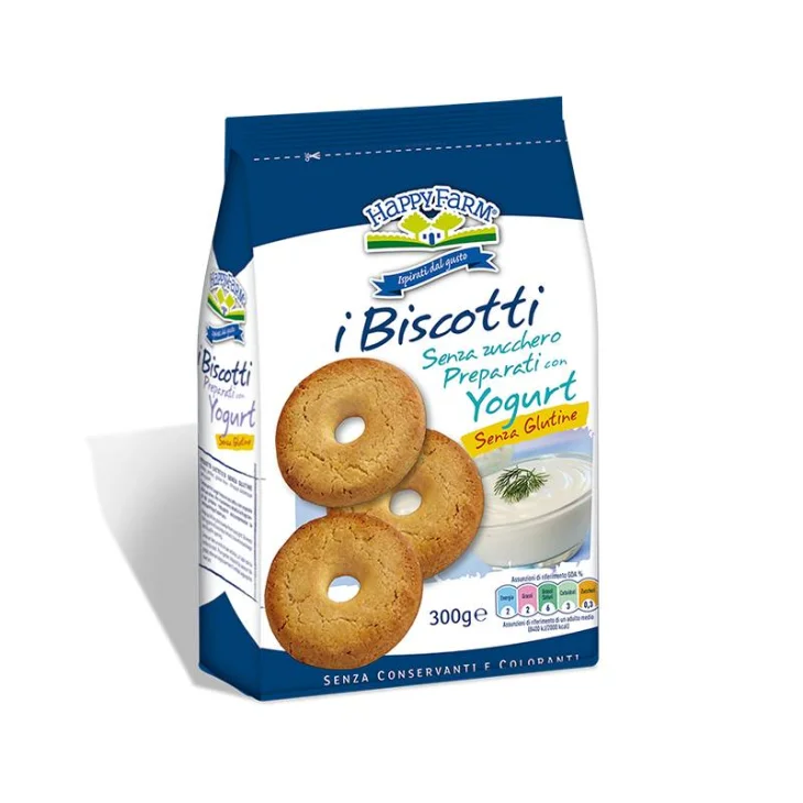 Happy Farm Biscotti allo Yogurt Senza Zucchero e Senza Glutine