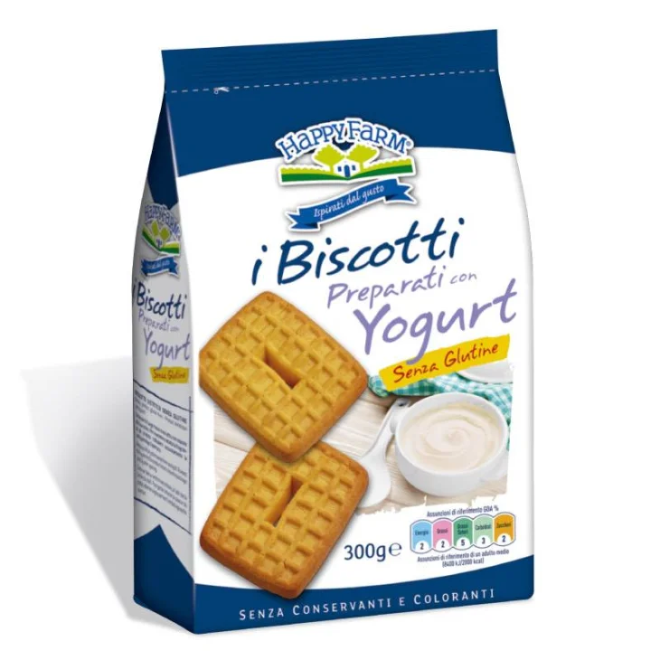 Happy Farm Biscotti allo Yogurt Senza Glutine 300 gr