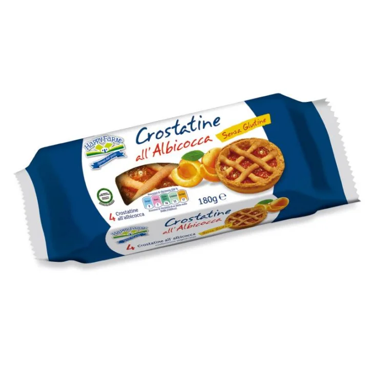 Happy Farm Crostatine all'Albicocca Merendina Senza Glutine