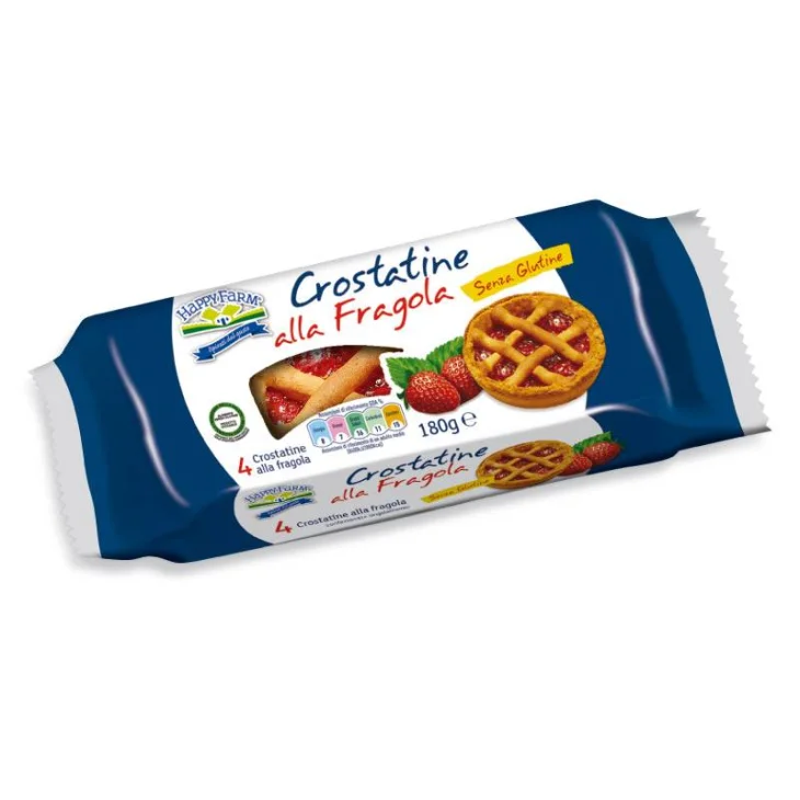 Happy Farm Crostatine alla Fragola Merendina Senza Glutine