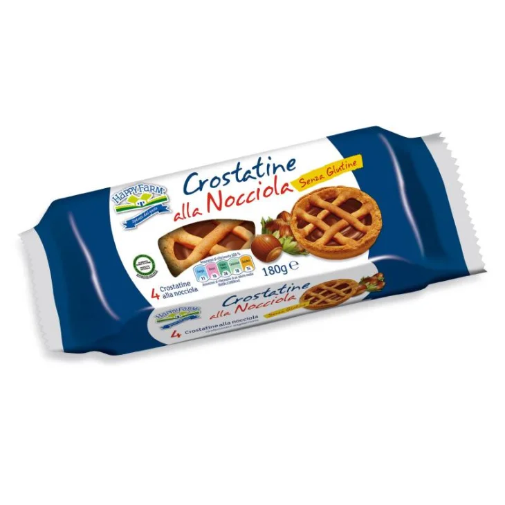 Happy Farm Crostatine alla Nocciola Merendina Senza Glutine