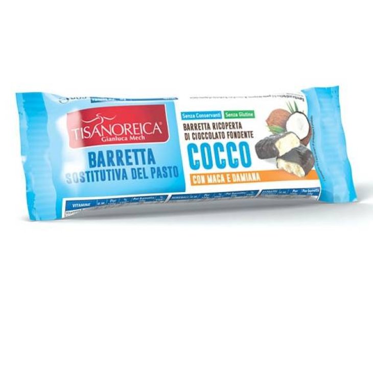 Tisanoreica Barretta Sostituitva del Pasto al Cocco 60 g Barretta ricoperta con cioccolato