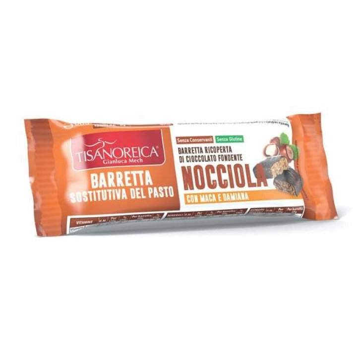 Tisanoreica Barretta Sostituitva del Pasto alla Nocciola 60 g Barretta ricoperta di cioccolato
