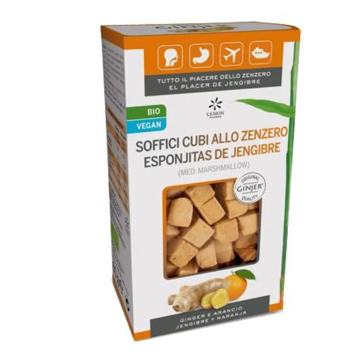 Lemon Pharma Ginjer Marshmallow Cubetti di Zenzero Bio e Vegan