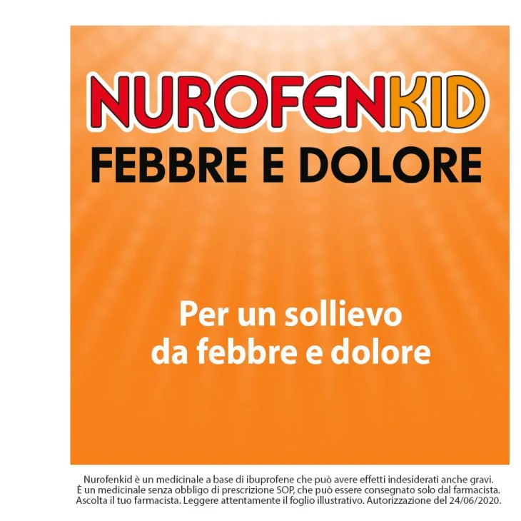 Nurofenkid Febbre e Dolore 100 MG 24 Capsule Molli Masticabili
