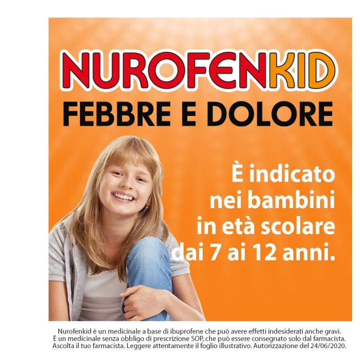 Nurofenkid Febbre e Dolore 100 MG 24 Capsule Molli Masticabili