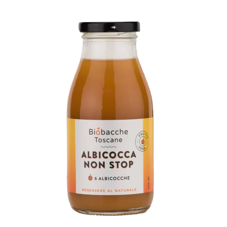 Biobacche Toscane Albicocca Non Stop Succo bio e VeganOk 250 ml
