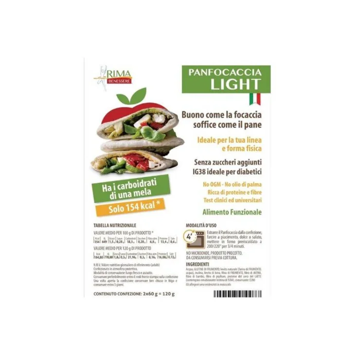 Rima Benessere Pan Focaccia Light Dietetica