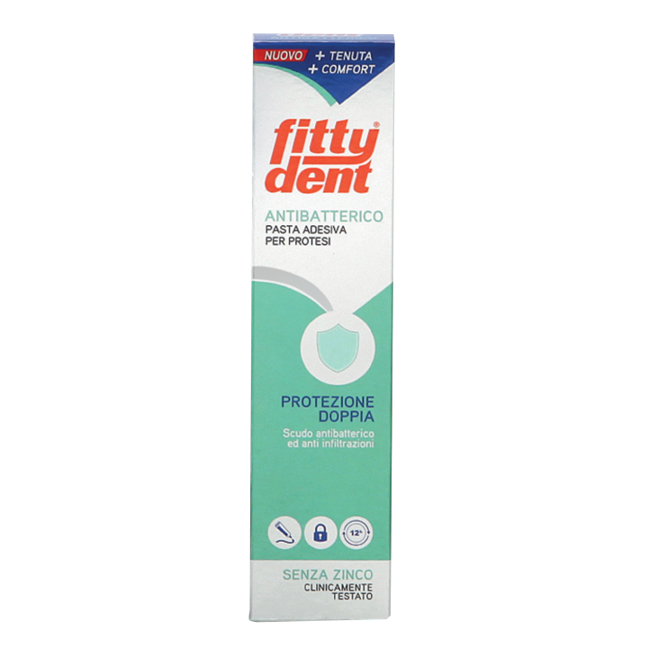 FittyDent Pasta Adesiva ad azione Antibatterica Senza Zinco 40 g