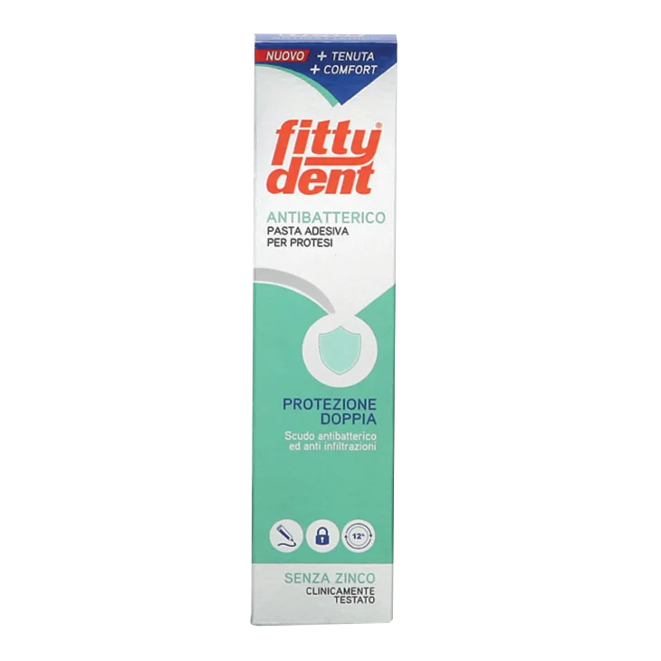 FittyDent Pasta Adesiva ad azione Antibatterica Senza Zinco 40 g