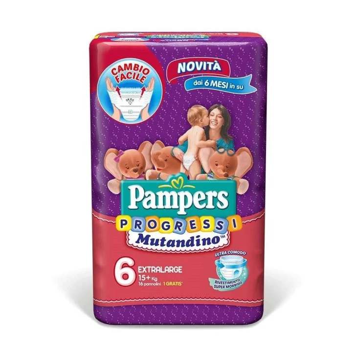 Pampers Progressi Mutandino Taglia 6 (15+kg) 15 pannolini