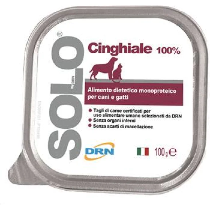 DRN Solo Cinghiale Alimento per cani e gatti 100 g