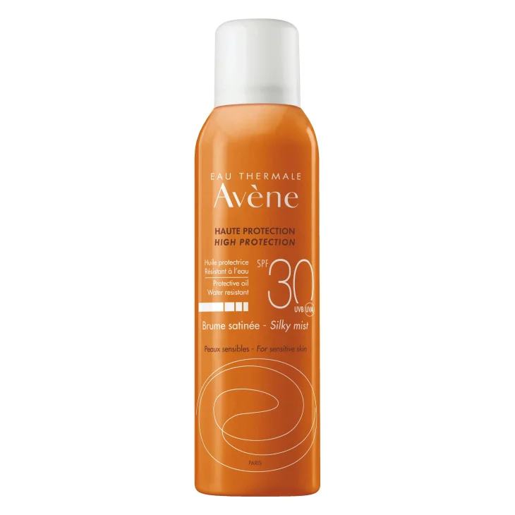 Avène Brume Satinèe Solare Nebulizzatore Spray Olio SPF 30 Adatto a Viso Collo e Capelli