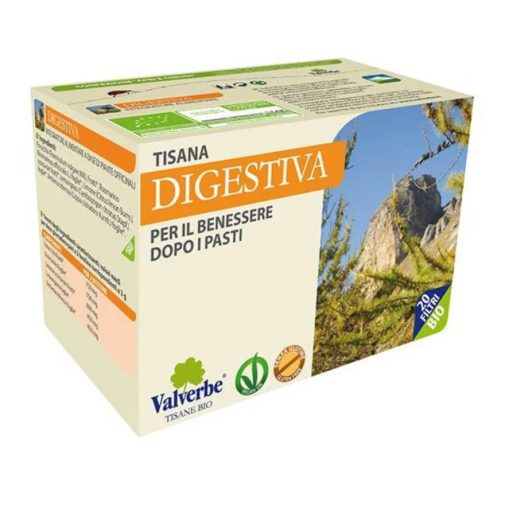 Valverbe Tisana digestiva Bio per il benessere dopo i pasti 20 filtri