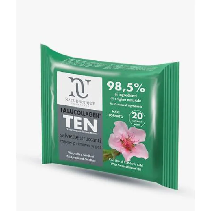 Natur Unique Ialucollagen Ten Salviette Struccanti