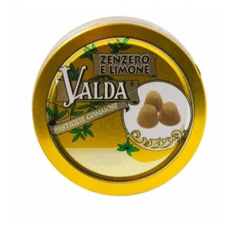 Valda Zenzero e Limone Pastiglie Gommose con Granelli di Zucchero