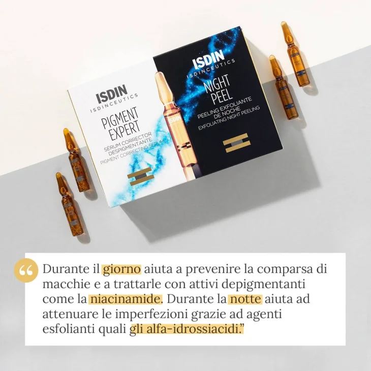 Isdin Pigment Expert & Night Peel Routine Antimacchie