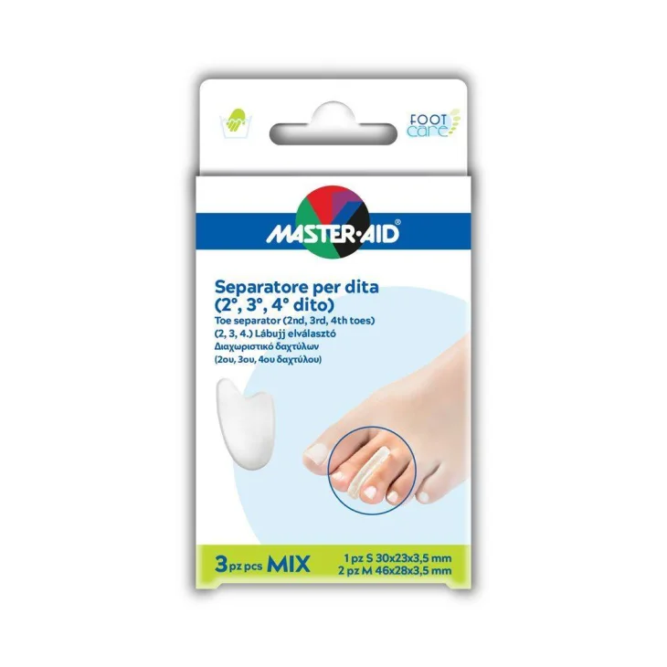 Master Aid Separatore per dita alluce 2 pezzi taglia Small