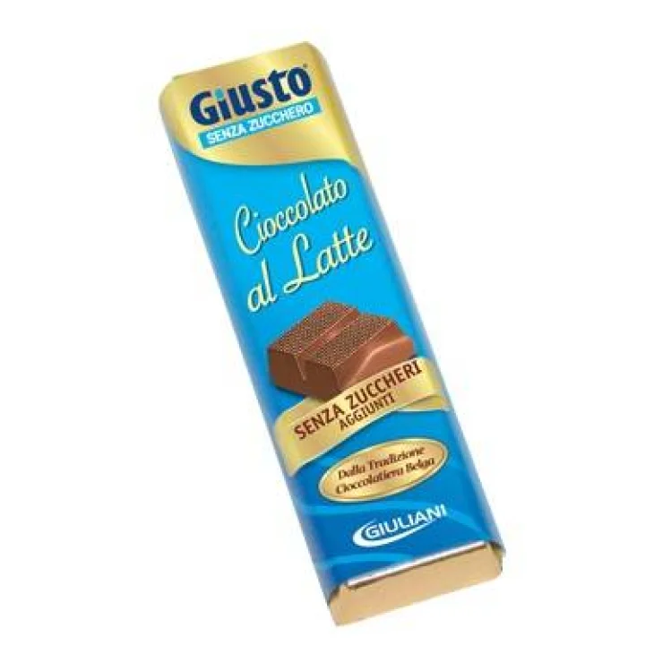 Giusto Barretta di cioccolato al latte senza zucchero 42 g
