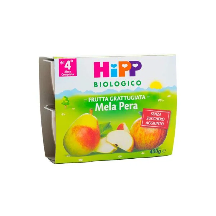 Hipp Bio Merenda Biologica Frutta Grattugiata Mela e Pera