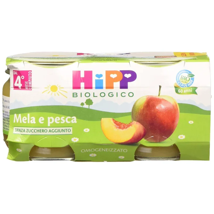 Hipp Bio Omogeneizzato Biologico Mela E Pesca