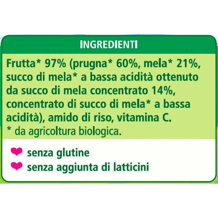 Hipp Bio Omogeneizzato Biologico Prugna e Mela 2x80 Gr