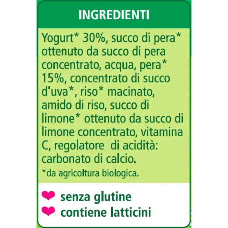 Hipp Bio Omogeneizzato Biologico Merenda Pera e Yogurt