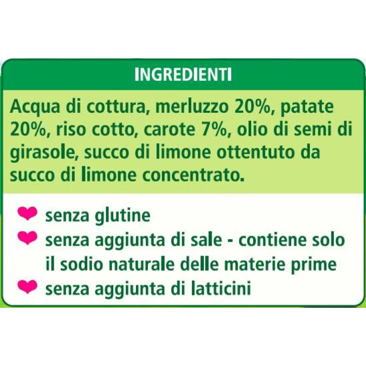 Hipp Bio Omogeneizzato Biologico Merluzzo con Carote e Patate