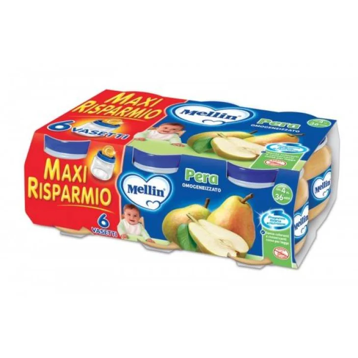 Mellin Omogeneizzati alla Pera 6 vasetti 100 g