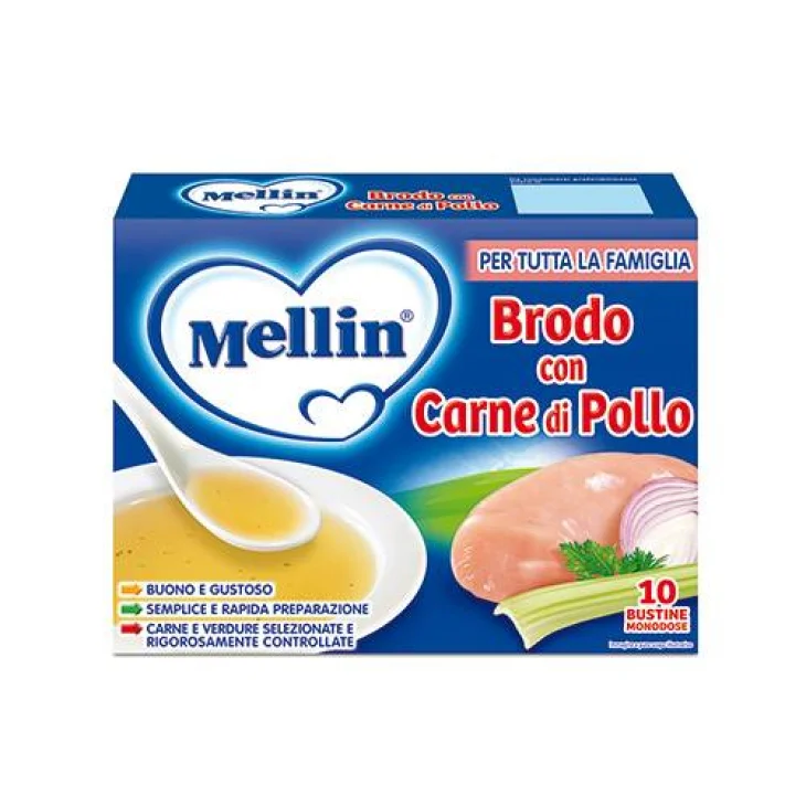 Brodo di pollo Mellin 10 buste