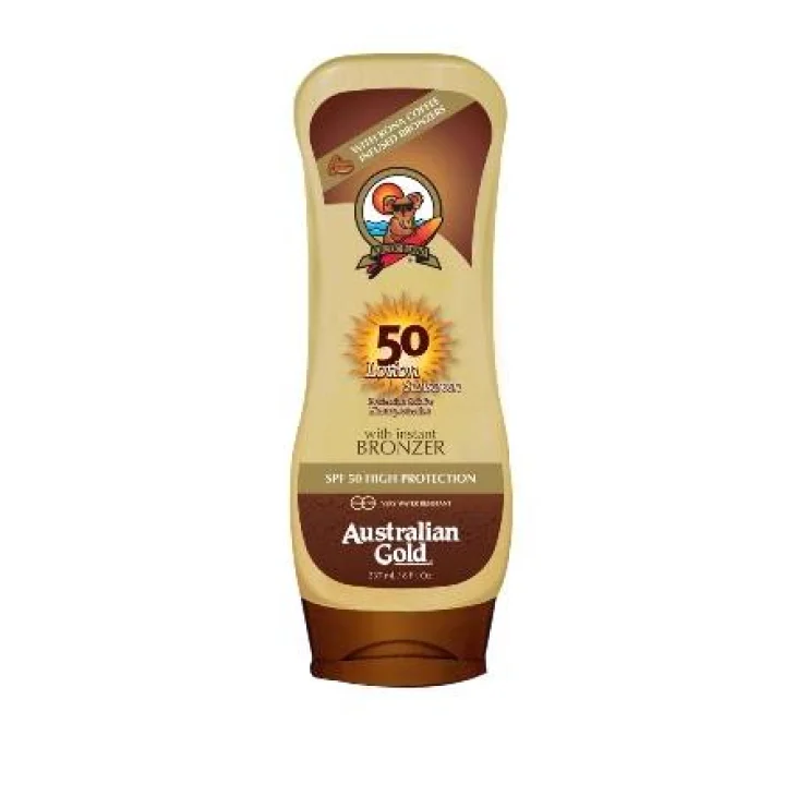 Australian Gold Lozione Solare SPF 50 con Bronzer 237 ml