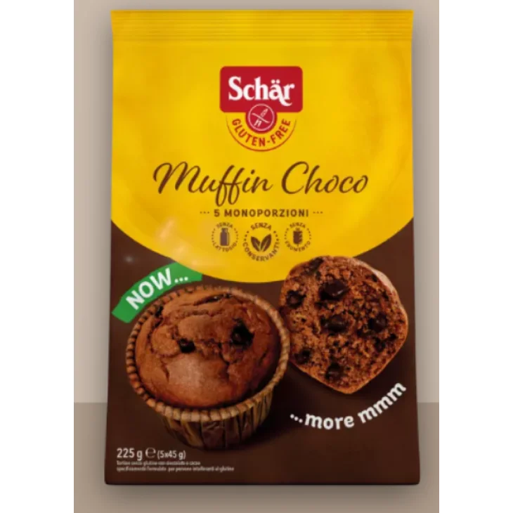 Schar Muffin Choco con Gocce di Cioccolato Senza Glutine 225 g