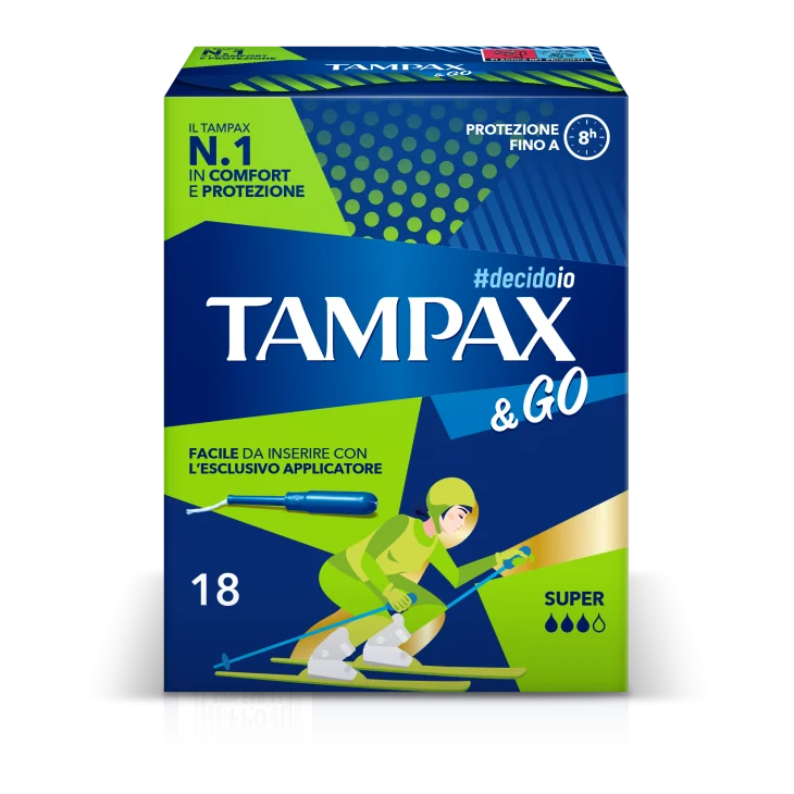 Tampax & Go Super Assorbenti Interni 18 pezzi