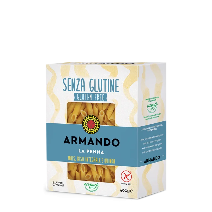 Armando la Penna con Mais Riso Integrale e Quinoa Senza Glutine 400 g